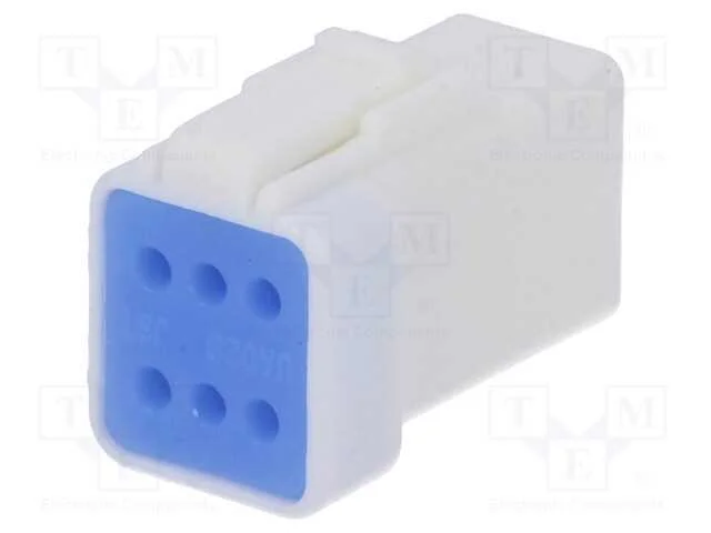 Ficha, Fio-Fio/Placa, F&ecirc;mea, Jwpf, 2mm, Pin: 6, Sem Contactos, 100v