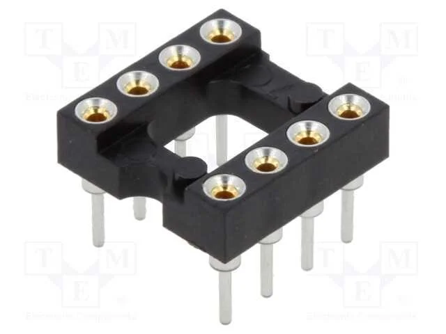 4+4 Pos. Female Dil Vertical Throughboard Ic Socket