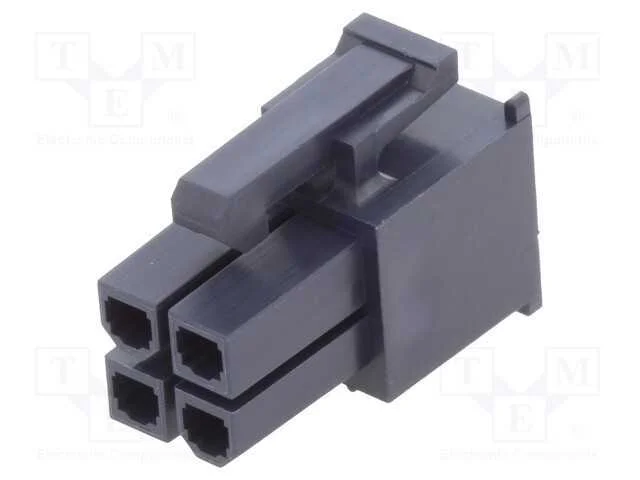 Ficha, Fio-Fio/Placa, F&ecirc;mea, Mini-Fit Jr, 4,2mm, Pin: 4, com Cabo