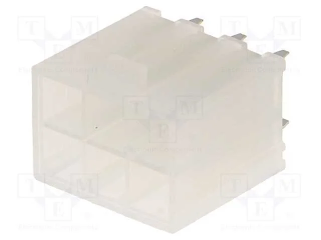 Tomada, Fio-Placa, Macho, Mini-Fit Jr, 4,2mm, Pin: 6, Tht, 9a