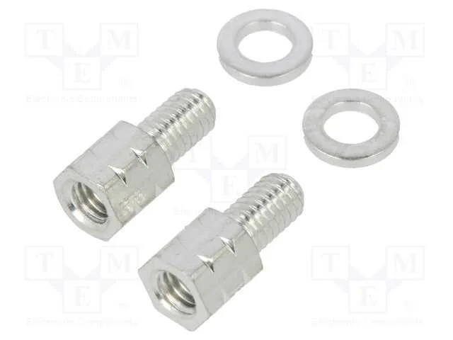 Conjunto de Pernos para D-Sub, M3, Comp.Parafuso: 9,7mm
