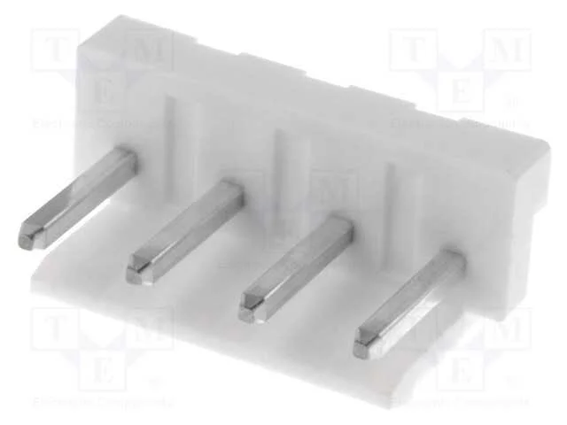 Tomada, Fio-Placa, Macho, 5mm, Pin: 4, Branca