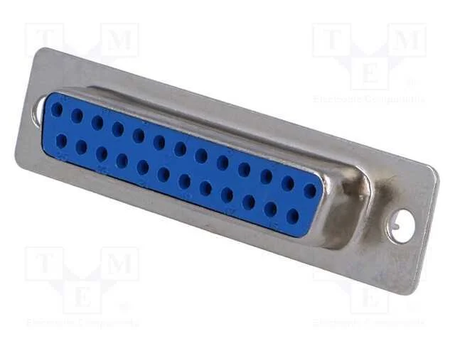 D-Sub, PIN: 25, tomada, f&ecirc;mea, simples, THT, 5A, .