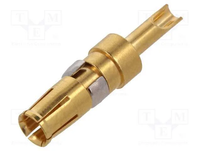 Contacto, f&ecirc;mea, liga em cobre, dourado, 20AWG&divide;16.