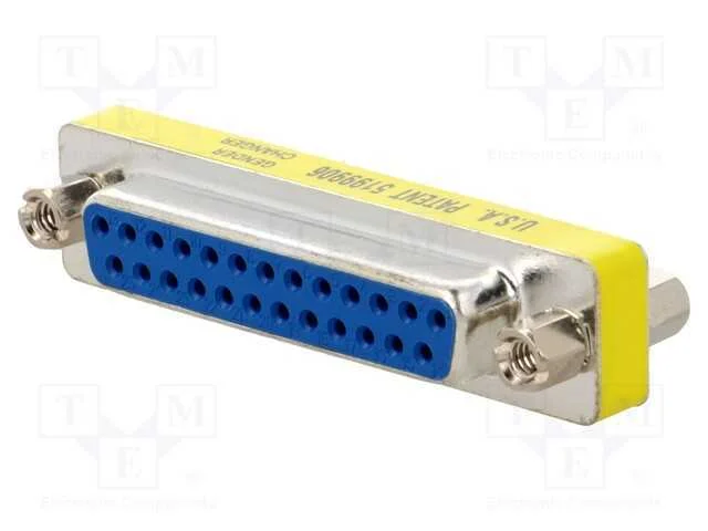 Passo: adaptador, D-Sub 25pin feminino,em ambos o.