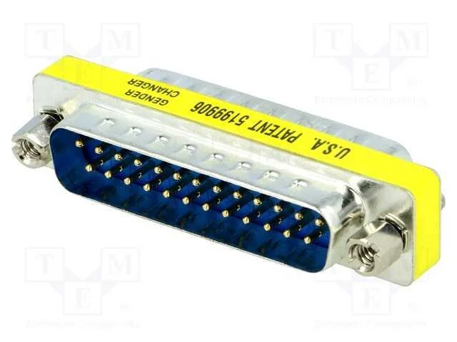 Passo: adaptador, D-Sub 25pin masculino,em ambos .