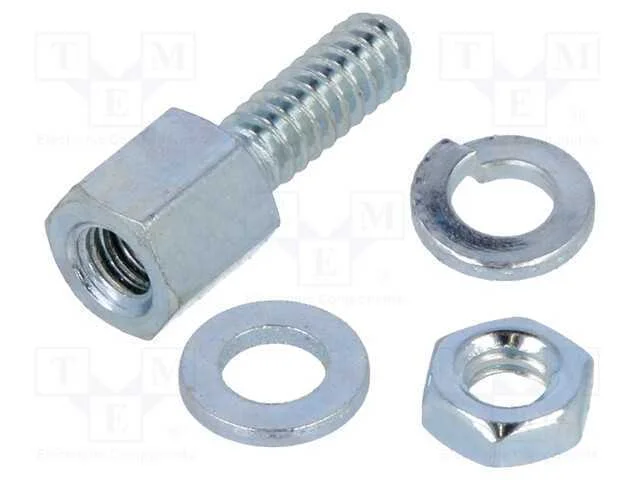 Conjunto de Pernos para D-Sub, Com.Rosca: 7,9mm, Rosca: Unc 4-40