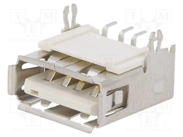 Tomada, USB A, para PCB, SMT, horizontais, 2.0, d.