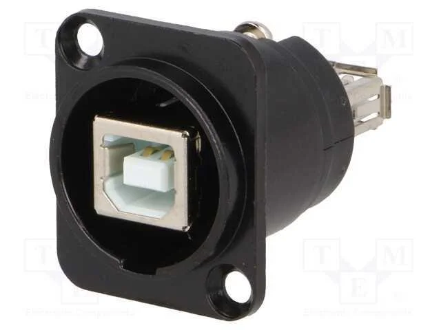 Adaptador, Usb a Tomada-Parte de Tr&aacute;s,Usb B Tomada-Frente, Ft
