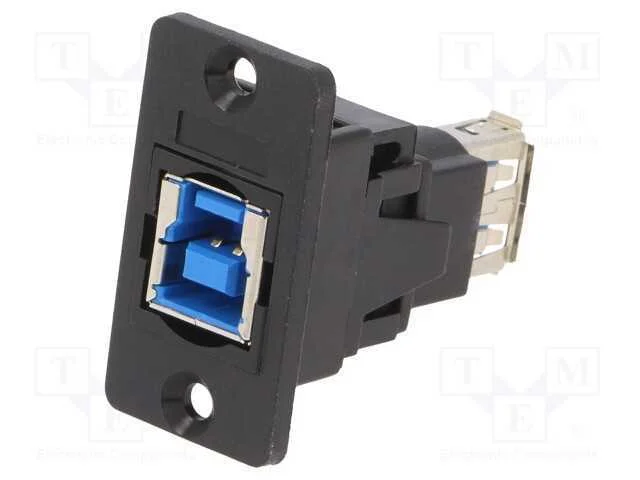 Adaptador, USB A tomada,USB B tomada, SLIM, USB 3.