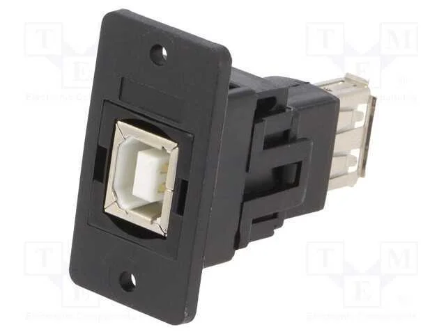Adaptador, USB A tomada,USB B tomada, SLIM, USB 2.