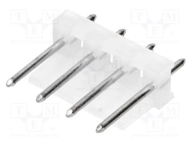 Tomada, fio-placa, macho, KK, 5,08mm, PIN: 4, THT.