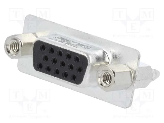 D-Sub HD, PIN: 15, tomada, f&ecirc;mea, para PCB,trinco.