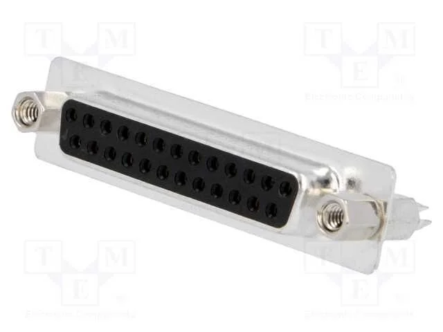 D-Sub, PIN: 25, tomada, f&ecirc;mea, para PCB,trinco PC.