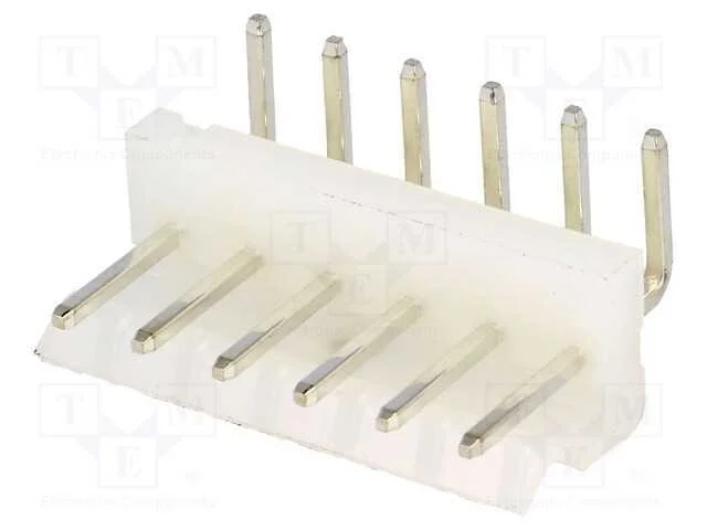 Tomada, Fio-Placa, Macho, 5,08mm, Pin: 6, Tht, 250v, 7a, Estanhado