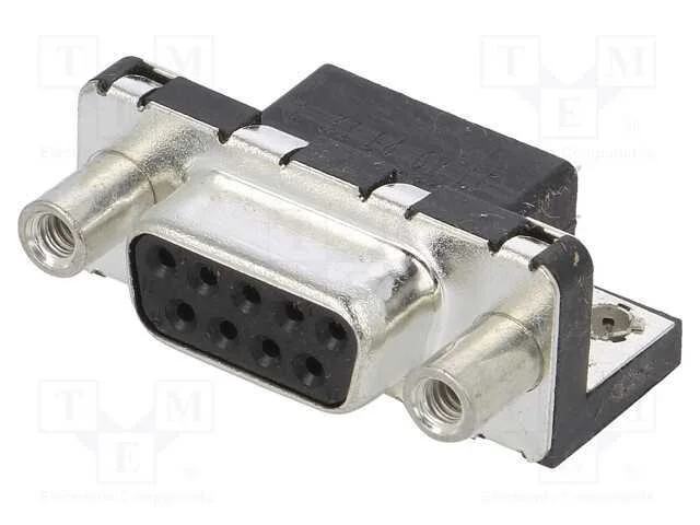 D-Sub, PIN: 9, tomada, f&ecirc;mea, para PCB,trinco PCB.