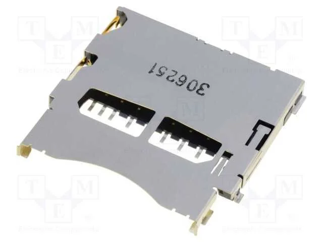 Conector: para cart&otilde;es, SD, blindadas,push-push, .