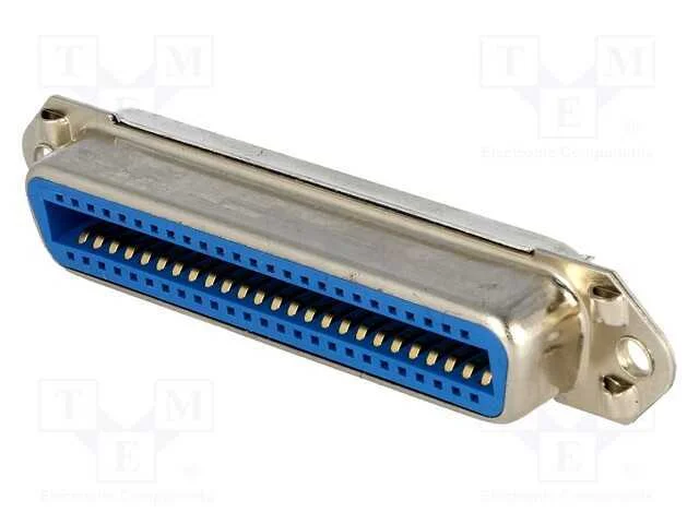 Conector: Centronics, tomada, f&ecirc;mea, PIN: 50, sol.