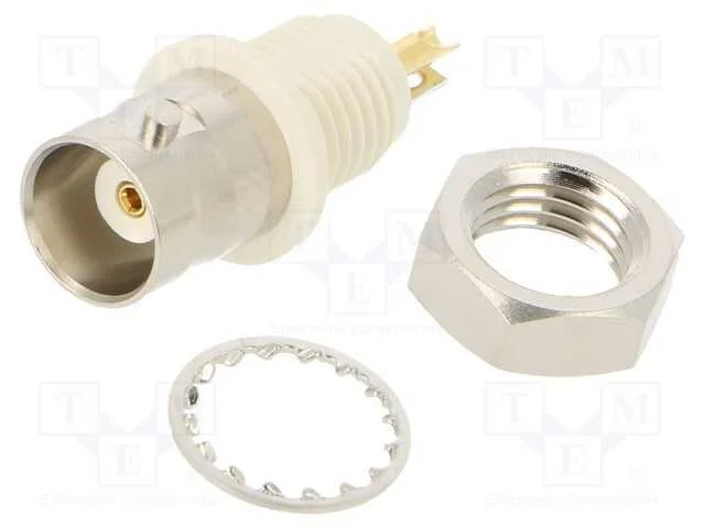 Conector Bnc Tomada Femea Simples 50o Solda.