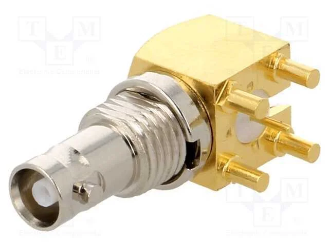 Tomada, Micro BNC, f&ecirc;mea, angulares 90, 75O, THT,.