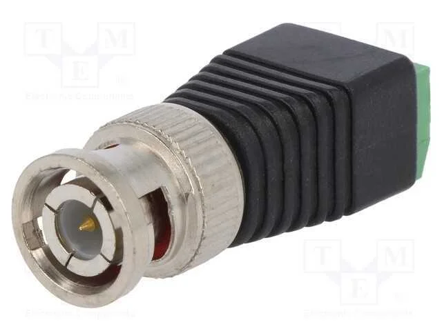 Adaptador, BNC macho,bloco terminal, PIN: 2