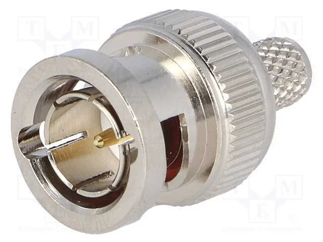 Ficha, BNC, macho, simples, 75O, RG62A, 6,15mm, c.