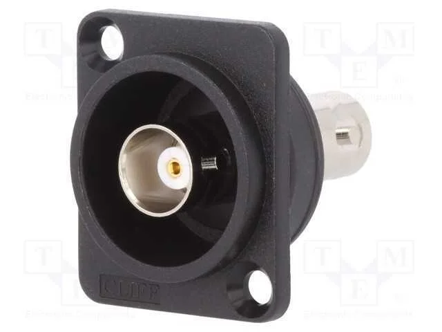 Conector, tomada BNC,em ambos os lados, 50O, pret.
