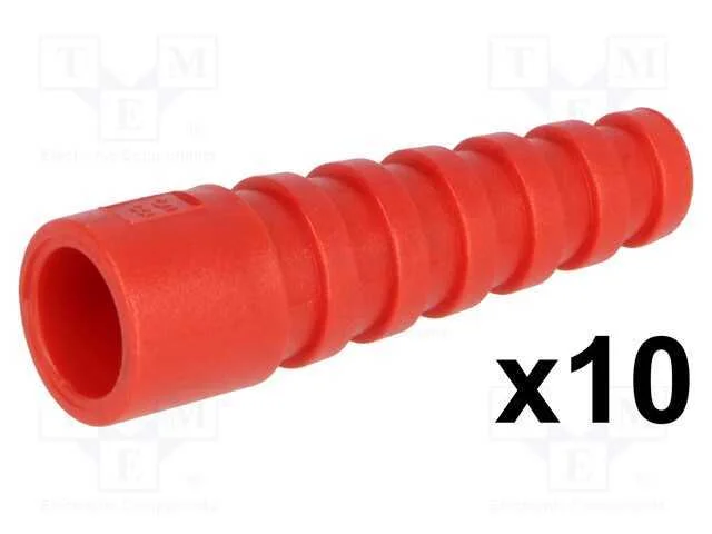 Anel Protetor, Rg58, Vermelho, Aplica&ccedil;&atilde;o: Pinos Bnc, 10unid.
