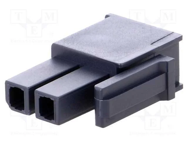 Ficha, Fio-Fio/Placa, F&ecirc;mea, Mega-Fit, 5,7mm, Pin: 2, Ul94v-2, 23a