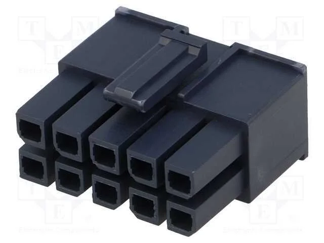 Ficha, Fio-Fio/Placa, F&ecirc;mea, Mega-Fit, 5,7mm, Pin: 10, Ul94v-2, 23a