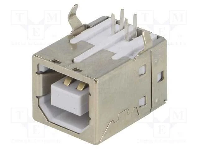 Tomada, USB B, para PCB, THT, PIN: 4, angulares 9.