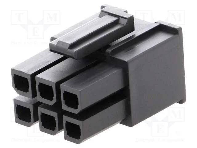 Ficha, Fio-Fio/Placa, F&ecirc;mea, Mega-Fit, 5,7mm, Pin: 6, Ul94v-0, 23a