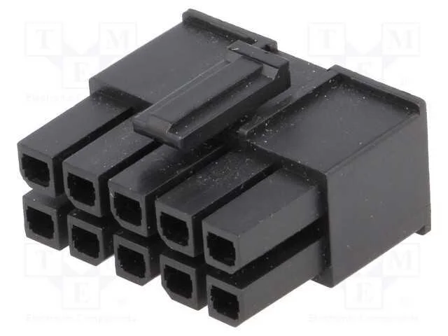 Ficha, Fio-Fio/Placa, F&ecirc;mea, Mega-Fit, 5,7mm, Pin: 10, Ul94v-0, 23a