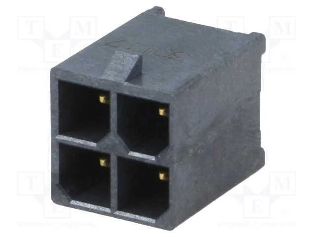 Tomada, fio-placa, macho, Mega-Fit, 5,7mm, PIN: 4.