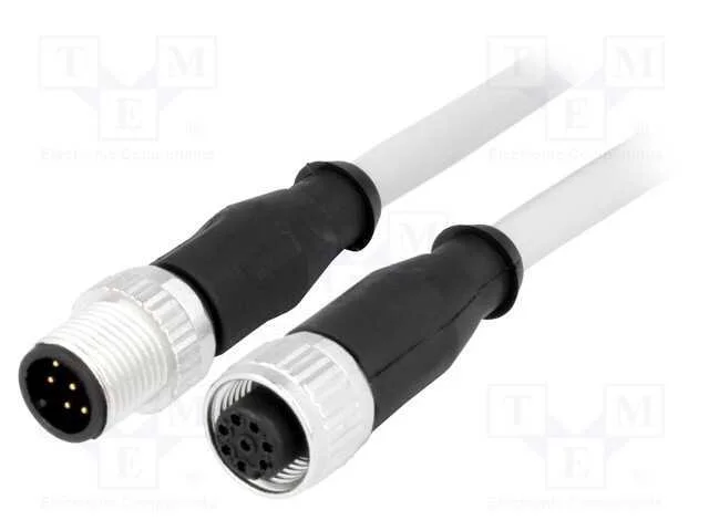 Cabo: para sensores/automatiza&ccedil;&atilde;o, PIN: 8, M12-M.