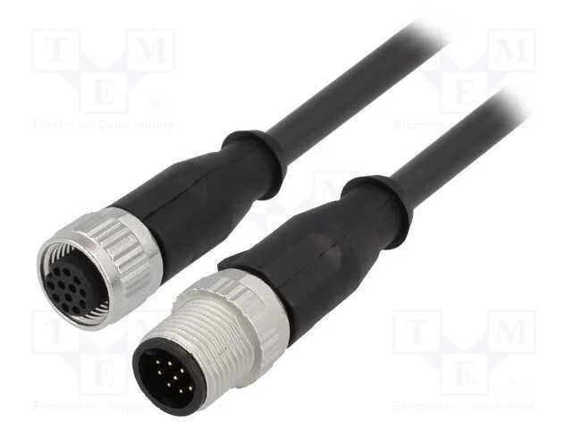 Cabo para Sensores/Automatiza&ccedil;&atilde;o, Pin: 12, M12-M12, 2m, Pino