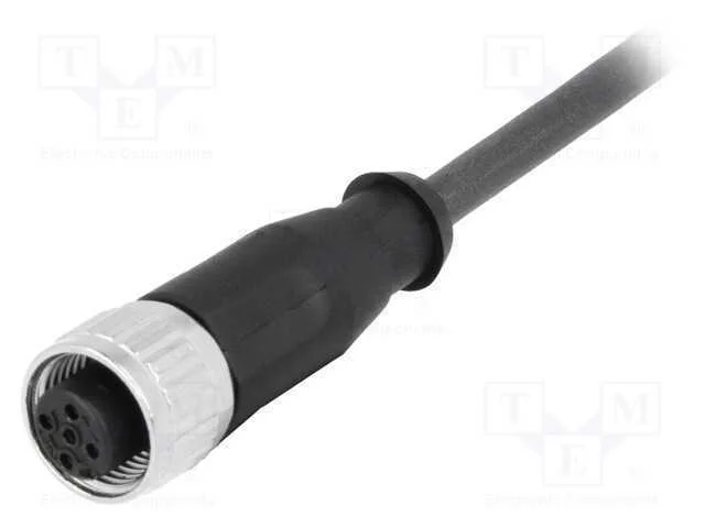 Ficha, M12, Pin: 4, F&ecirc;mea, C&oacute;digo A-Devicenet / Canopen, 7,5m, Fios