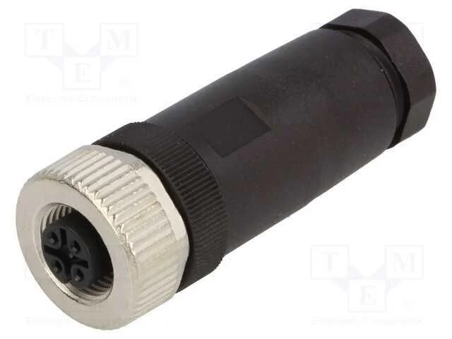 Ficha, M12, Pin: 4, F&ecirc;mea, C&oacute;digo A-Devicenet / Canopen, com Cabo