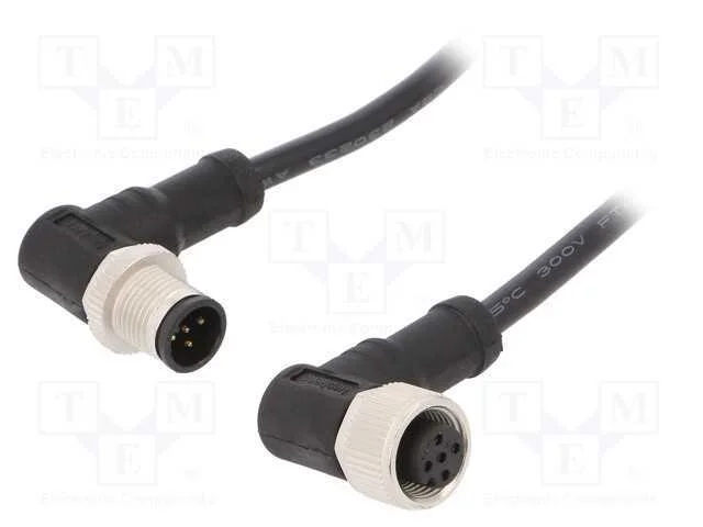 Cabo para Sensores/Automatiza&ccedil;&atilde;o, Pin: 5, M12-M12, 1m, Pino, Pino