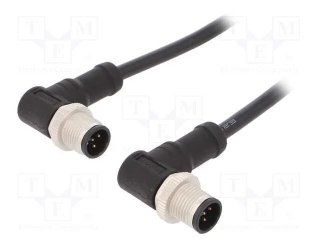 Cabo: Paras Sensores/Automatiza&ccedil;&atilde;o, Pin: 5, M12-M12, 1m, Pino, Pino