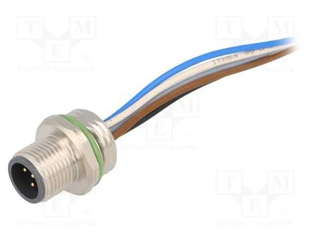 Tomada, M12, Pin: 5, Macho, C&oacute;digo A-Devicenet / Canopen, Fios