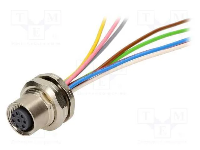 Tomada, M12, Pin: 8, F&ecirc;mea, C&oacute;digo A-Devicenet / Canopen, Fios