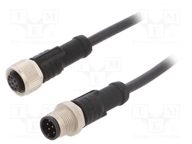 Cabo: para sensores/automatiza&ccedil;&atilde;o, PIN: 8, M12-M.