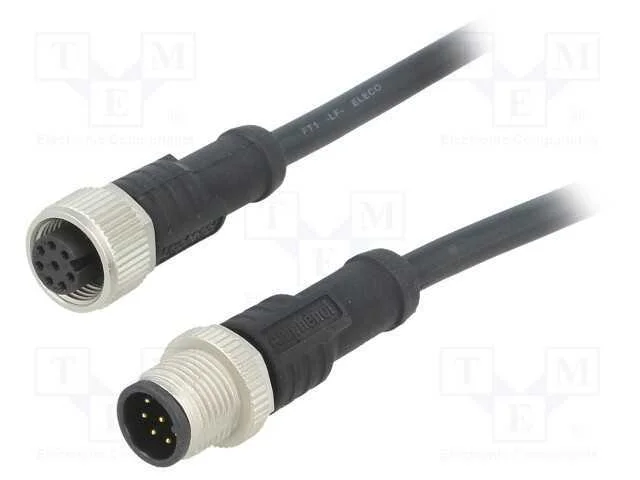 Cabo: para sensores/automatiza&ccedil;&atilde;o, PIN: 8, M12-M.