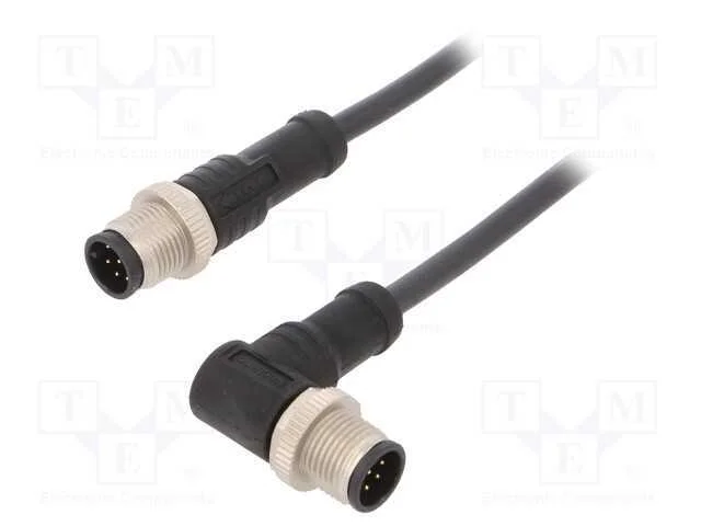 Cabo para Sensores/Automatiza&ccedil;&atilde;o, Pin: 8, M12-M12, 1m, Pino, Pino