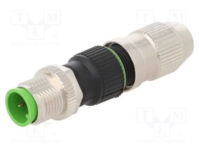 Ficha, M12, Pin: 4, Macho, C&oacute;digo A-Devicenet / Canopen, com Cabo