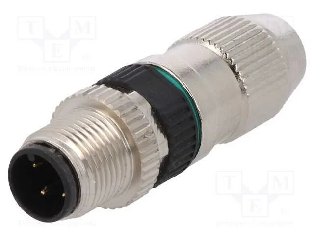 Ficha, M12, PIN: 4, macho, c&oacute;digo A-DeviceNet / C.