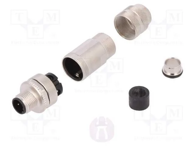 Ficha, M12, Pin: 2, Macho, C&oacute;digo B-Profibus, com Cabo, Ip67, 6&divide;8mm