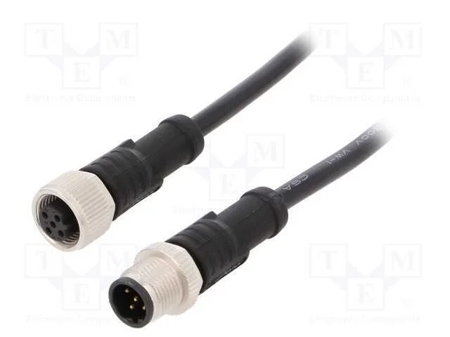Cabo para Sensores/Automatiza&ccedil;&atilde;o, Pin: 5, M12-M12, 1m, Pino, Pino