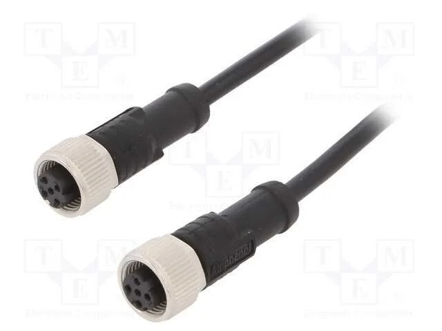 Cabo para Sensores/Automatiza&ccedil;&atilde;o, Pin: 4, M12-M12, 1m, Pino, Pino